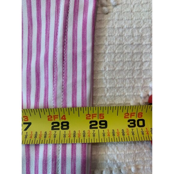 Izod Mens Golf Shirt Sz L Pink/White Striped Stretch SS Preppy Classic Retro - Picture 11 of 11